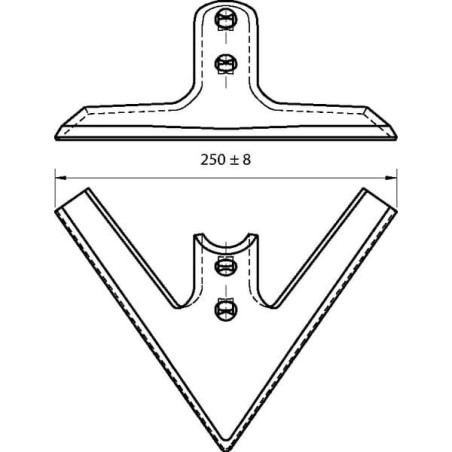 Gęsiostopa 250x6 mm 1-otw.