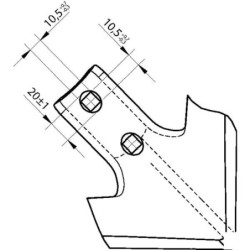 Gęsiostopa 250x6 mm 1-otw.