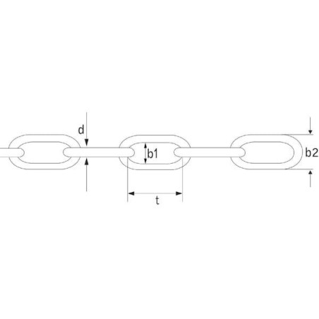 Łańcuch ogniwowy C V4A, 4 mm