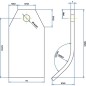 Nóż bijakowy 75x7x145 Ø13.5 mm pasuje do Taarup