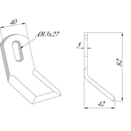 Nóż bijaka 40x82 mm Zappator