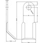 Nóż bijaka 60x8x204 Ø25.5 mm