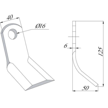 Nóż bijaka 40x120 mm Procomas