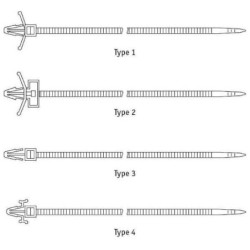 Opaski kablowe 3.5x132.5 mm białe, Nylon, max. Ø 30 mm Kramp