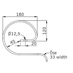 Sprężyna wzmacniająca 32x10mm, otwór Ø 12,5mm Kramp