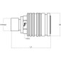 "Szybkozłącze gniazdo CPV 1/2"" gwint wewnętrzny M22x1.5 15L"