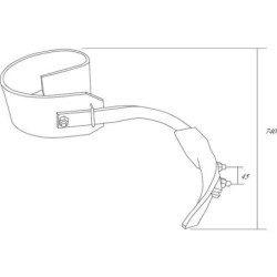 Ząb kultywatora, 150x10x730 mm z redliczką
