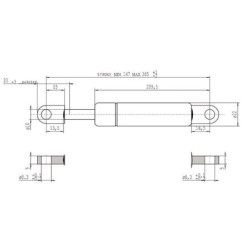 Sprężyna gazowa L385 mm 1150N Stabilus