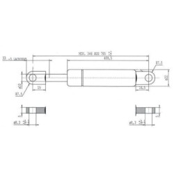 Sprężyna gazowa L785.5 mm 600N Stabilus