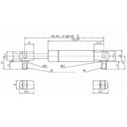 Sprężyna gazowa L405 mm 200N Stabilus