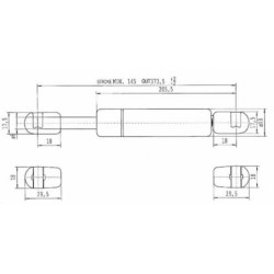 Sprężyna gazowa L373.5 mm 160N Stabilus