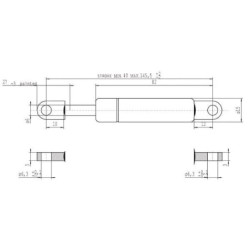 Sprężyna gazowa L145.5 mm 200N Stabilus