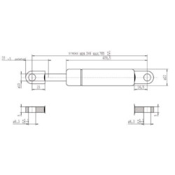 Sprężyna gazowa L785.5 mm 250N Stabilus