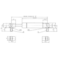 Sprężyna gazowa L405 mm 250N Stabilus