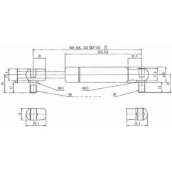 Sprężyna gazowa L485 mm 100N Stabilus