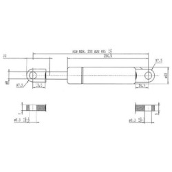 Sprężyna gazowa L485 mm 150N Stabilus