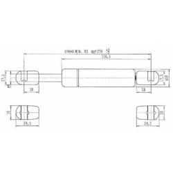 Sprężyna gazowa L276 mm 100N Stabilus