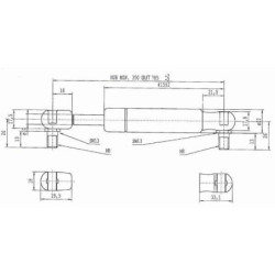 Sprężyna gazowa L785 mm 150N Stabilus