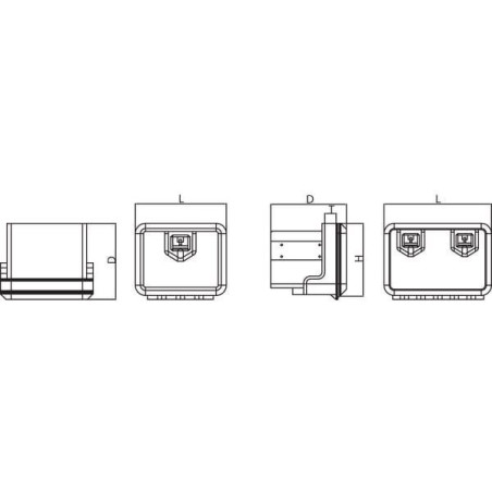 Skrzynka narzędziowa, 370x150x160 mm tworzywo sztuczne