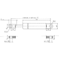 Sprężyna gazowa L226.5 mm 250N Stabilus