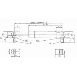 Sprężyna gazowa L585 mm 100N Stabilus