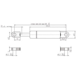 Sprężyna gazowa L585 mm 1000N Stabilus