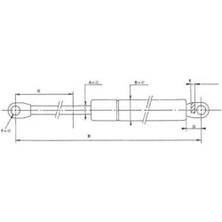 Sprężyna gazowa L585 mm 1000N Stabilus