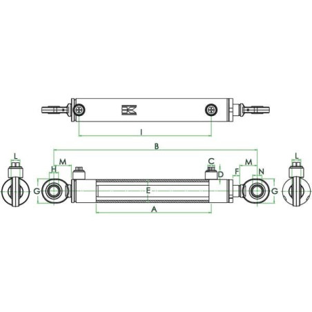 Siłownik dwustronnego działania D25-40-400 typ GK