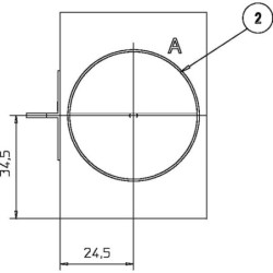 KRVB003 "Blok zwrotny 3 x 3/4"" 1 x 1"""