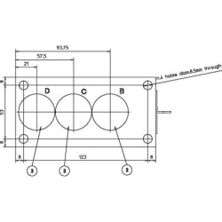 KRVB003 "Blok zwrotny 3 x 3/4"" 1 x 1"""