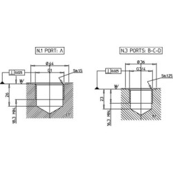 KRVB003 "Blok zwrotny 3 x 3/4"" 1 x 1"""