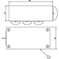 "Blok zwrotny 3 x 3/4"" 1 x 1"""