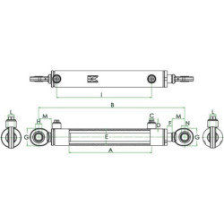 Siłownik dwustronnego działania D25-40-200 typ GK