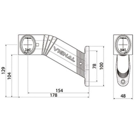 Lampa obrysowa przednio-tylna LED AMP, lewa