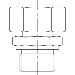 Przyłącze proste z nakrętką M18x1.5 - M18x1.5 12L