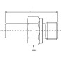 Przyłącze proste z nakrętką M18x1.5 - M18x1.5 12L