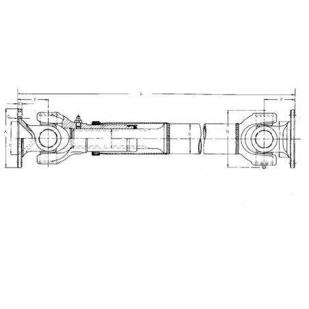 Koncówka wałka do przyspawania, profil 35 x 2, L-160 mm, D-54,15 mm