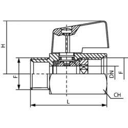 MBV34OI "Zawór kulowy Mini GW/GZ 3/4"" Kramp"