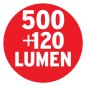 Ręczna lampa akumulatorowa LED HL500A 500+120 lm