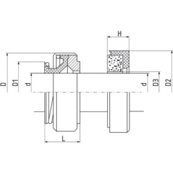 Uszczelnienie pompy wody, reperaturka 17x39x13mm