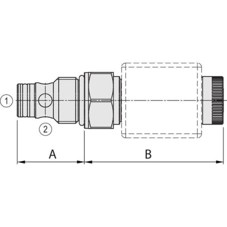 Wkład zaworu 2/2 NC 70 l/min obsługiwany ręcznie