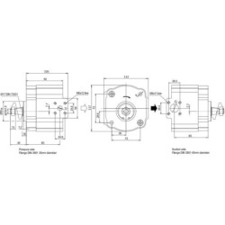 Pompa hydrauliczna prawoobrotowa