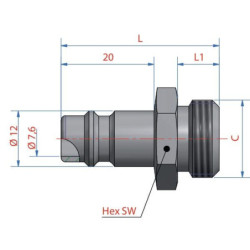 "Złączka wtyk. BSP gw.zewn. 3/8"""