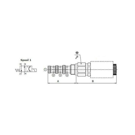 Wkład zaworu 4/2 ER10M/10B