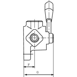 Rozdzielacz obrotowy 3-drożny, typ A 3/4 BSP