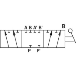 Rozdzielacz obrotowy 6-drogowy, typ B 1/2 BSP