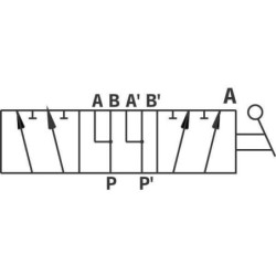 Rozdzielacz obrotowy 6-drogowy, typ B 1/2 BSP