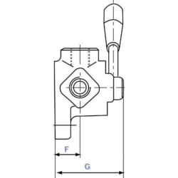 Rozdzielacz obrotowy 6-drogowy, typ B 1/2 BSP