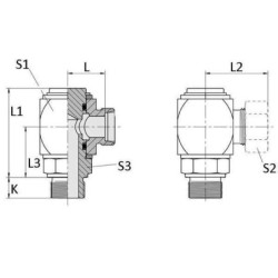 "Złączka obrotowa 8S R1/4"""