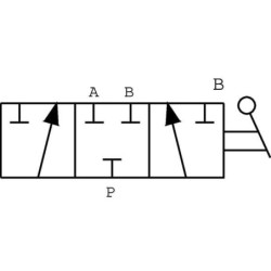 Rozdzielacz obrotowy 3-drożny, typ B 3/8 BSP